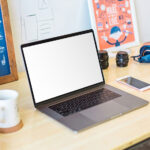 MacBook on Desk Mockup