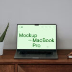 MacBook on Dresser Mockup