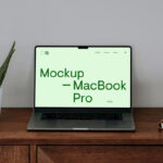 MacBook on Dresser Mockup