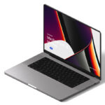 MacBook Pro 16 Mockup in Perspective Sight