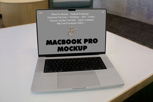 MacBook Pro in Office Mockup
