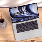 Macbook Pro M2 Mockup in Perspective Vision