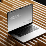 MacBook Pro Mockup on Wood