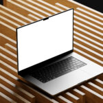 MacBook Pro Mockup on Wood