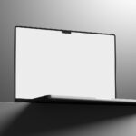 MacBook Pro Mockup with Dark Contrast Lighting