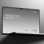 MacBook Pro Mockup with Dark Contrast Lighting