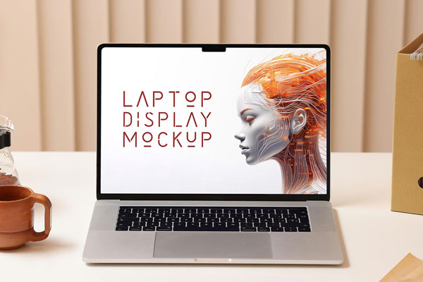 MacBook with Notch Mockup