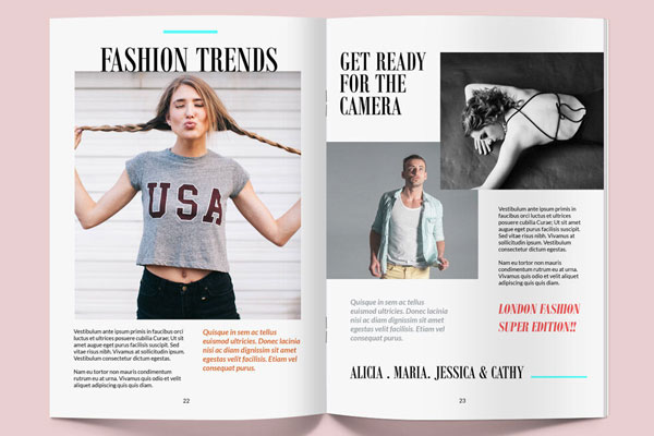 Magazine Cover and Inner Pages Mockup Template