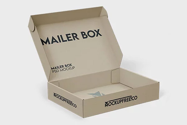 Mailer Box Mockup in 3 Sights