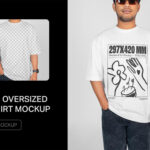 Man Oversized T-shirt Mockup Front View