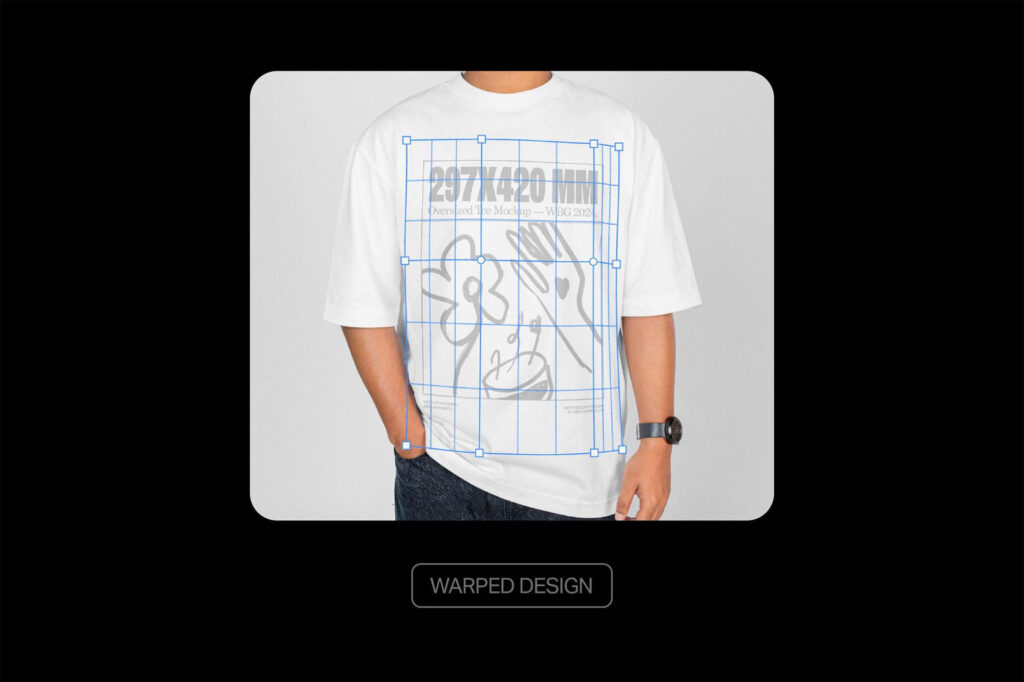Man Oversized T-shirt Mockup Front View