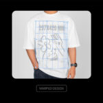 Man Oversized T-shirt Mockup Front View