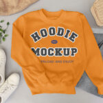 Material Cotton Hoodie Mockup