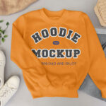 Material Cotton Hoodie Mockup