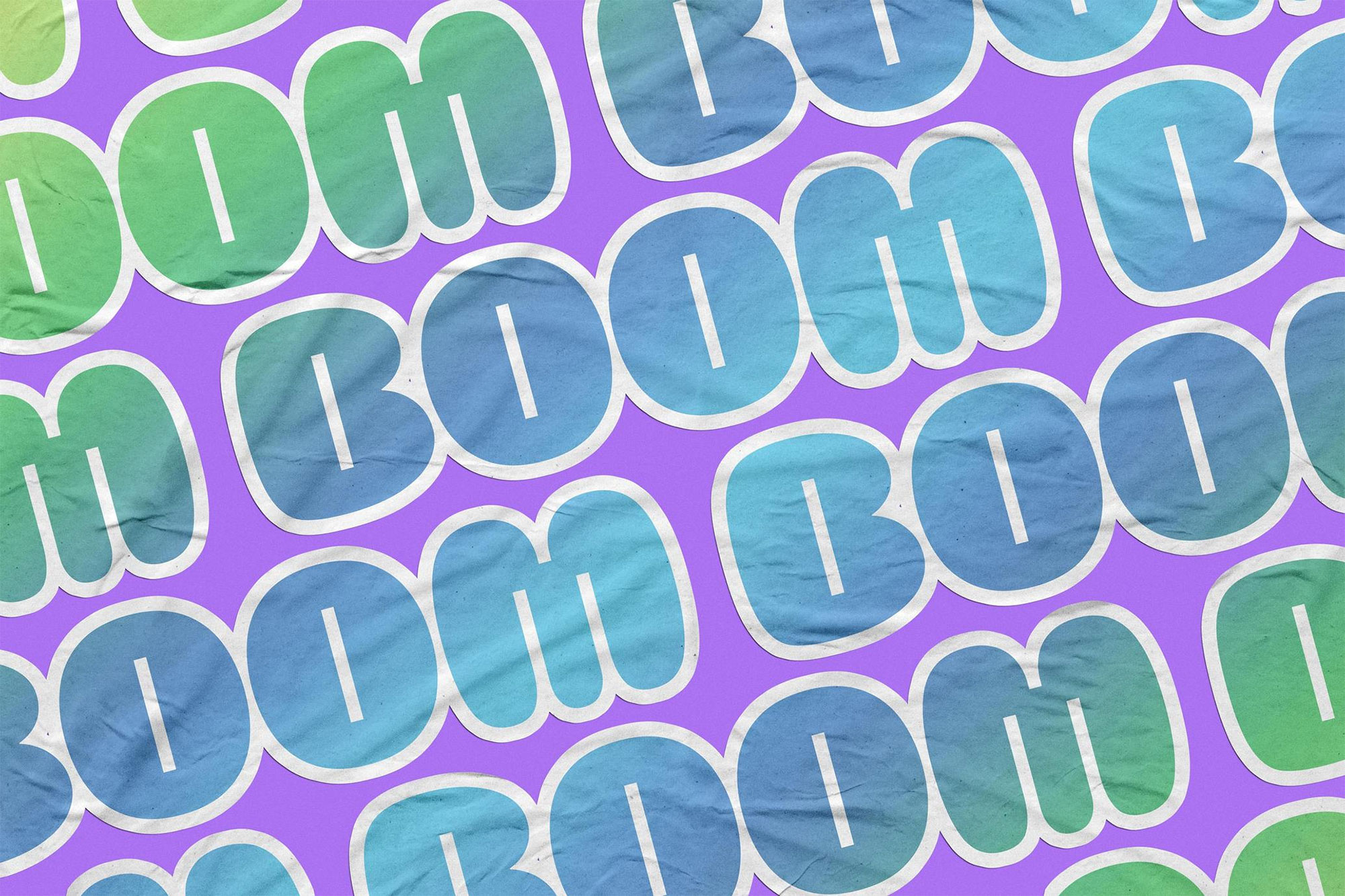 Free Matte Vinyl Sticker Mockup PSD Template