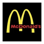 McDonald`s on Black Bg Logo