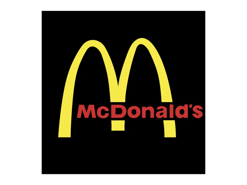 McDonald`s on Black Bg Logo