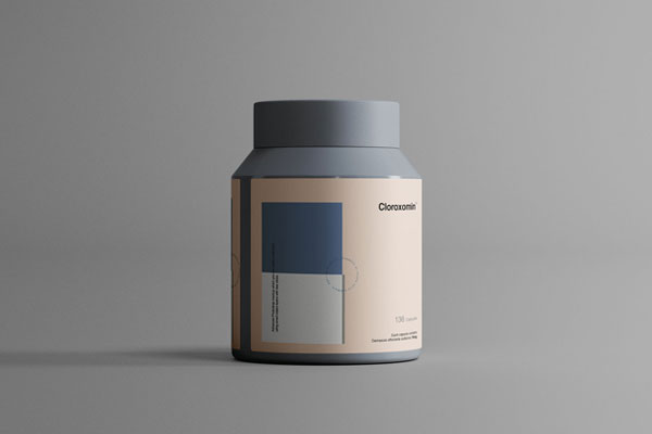 Medical and Food Product Matte Plastic Jar Mockup