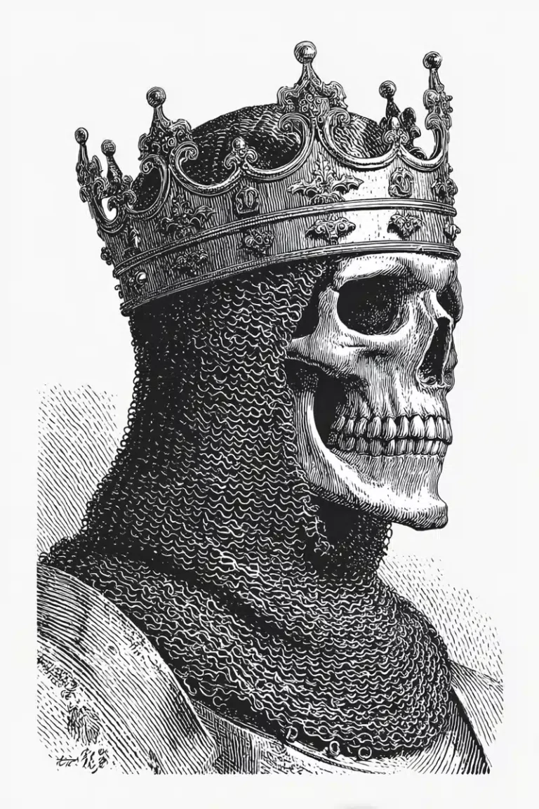 Medieval Skull in Chainmail