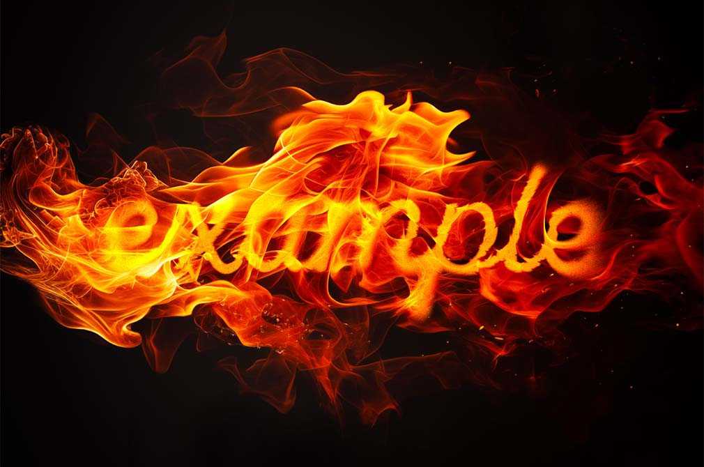 Melting Fire Flames Text Effect