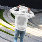 Men Hoodie Back View Mockup