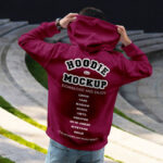 Men Hoodie Back View Mockup