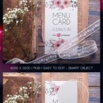 Menu Card Mockup in Vintage Scene
