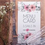 Menu Card Mockup in Vintage Scene