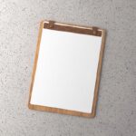 Menu Card on Wooden Board Mockup