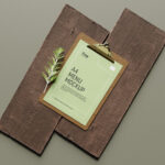 Menu Mockup on Two Wooden Clipboards
