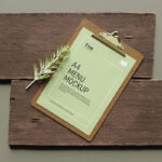 Menu Mockup on Two Wooden Clipboards