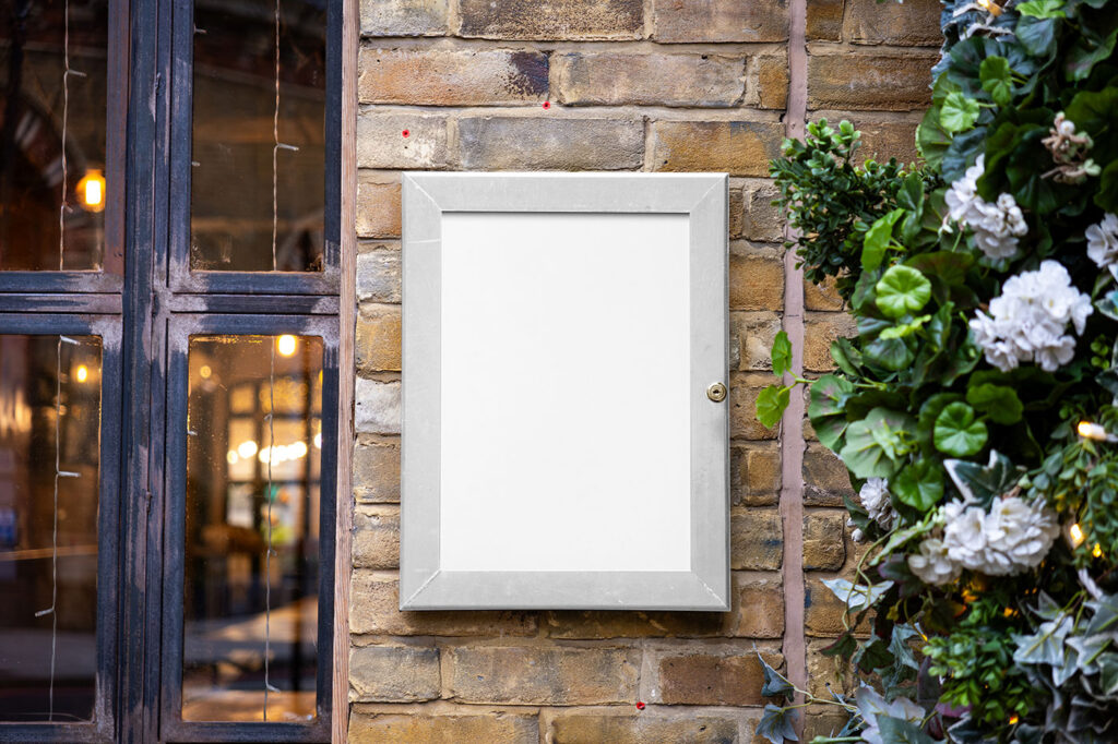 Menu on Brick Wall Mockup