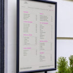Metal Frame Menu Mockup