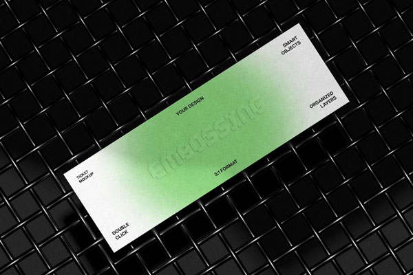 Metal Mesh 3:1 Ticket Mockup