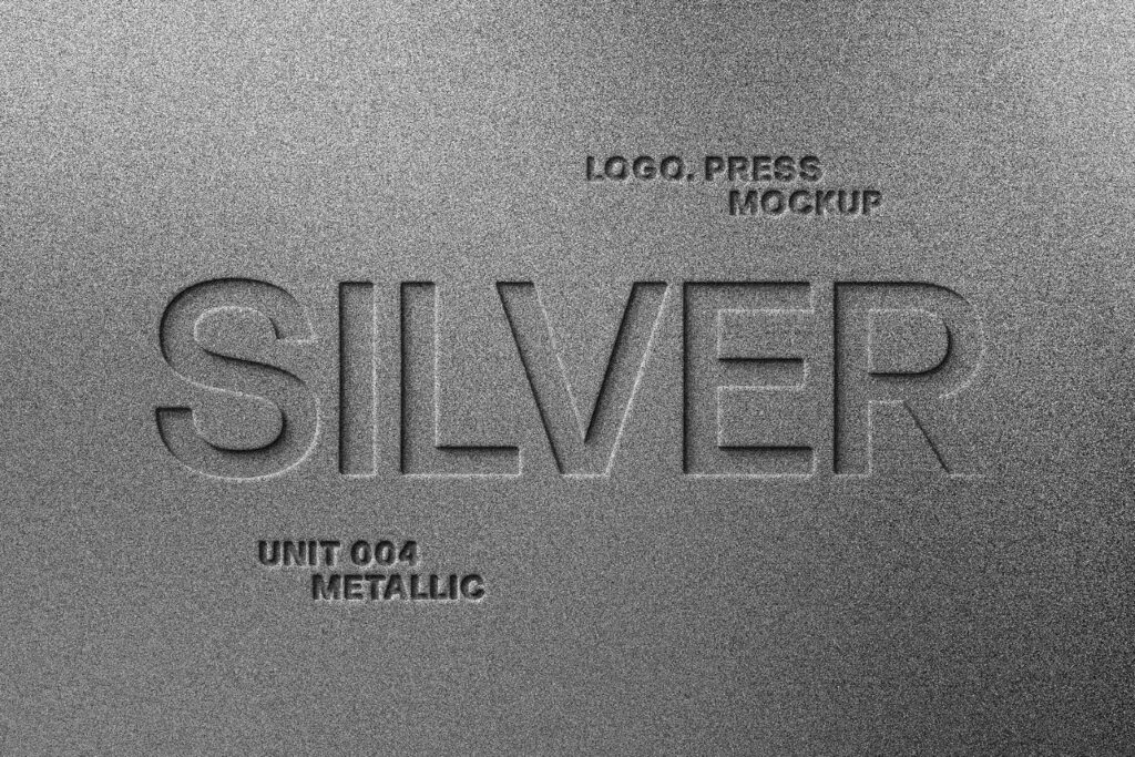 Metal Press Text Effect / Logo Mockup