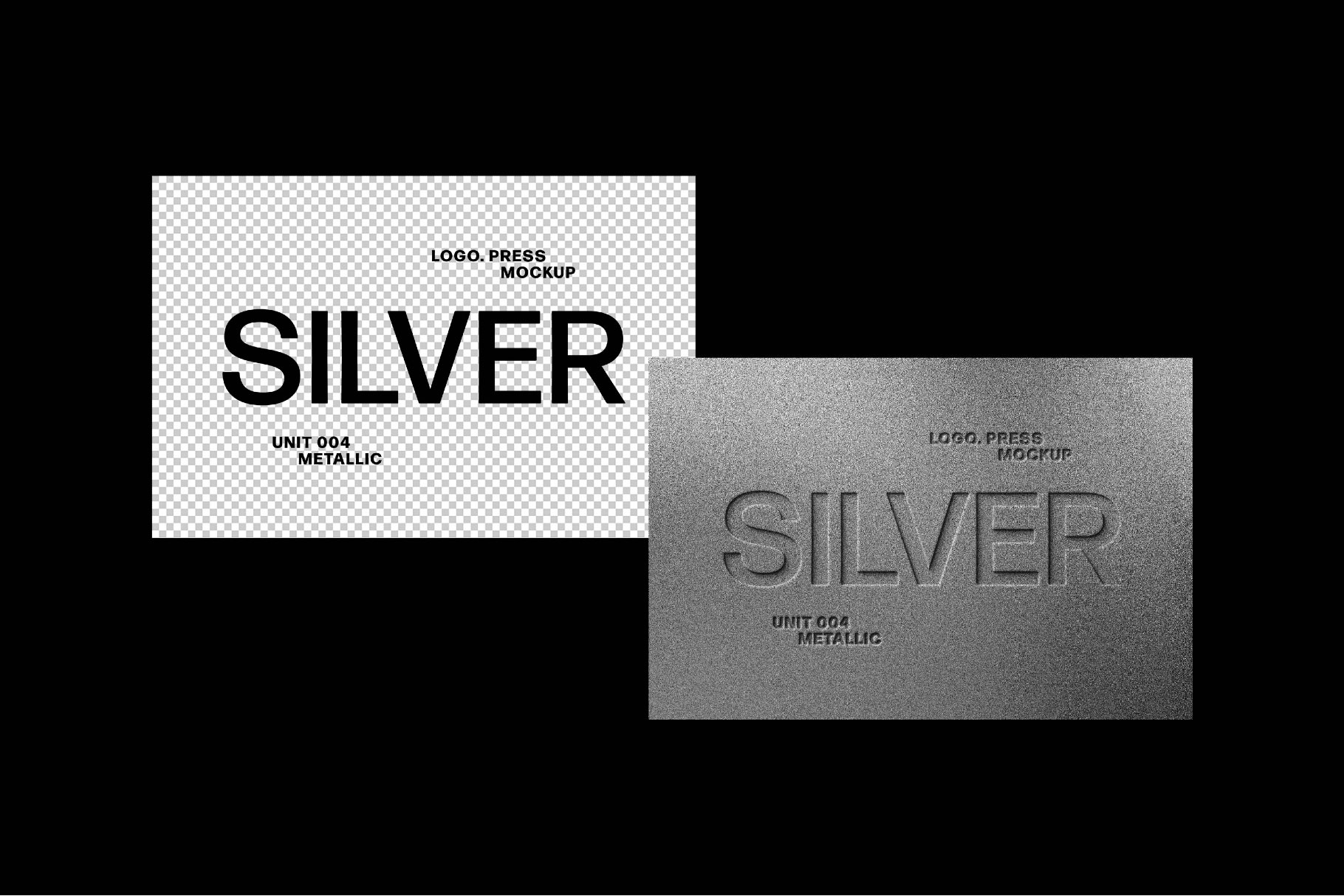 Free Metal Press Text Effect / Logo Mockup PSD Template