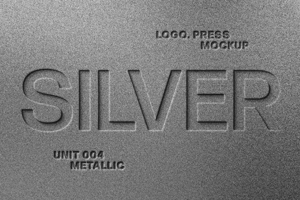 Metal Press Text Effect / Logo Mockup