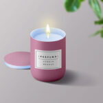 Metallic Candle Jar with Its Lid Mockup