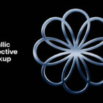 Metallic Reflective Logo Mockup in Facing View