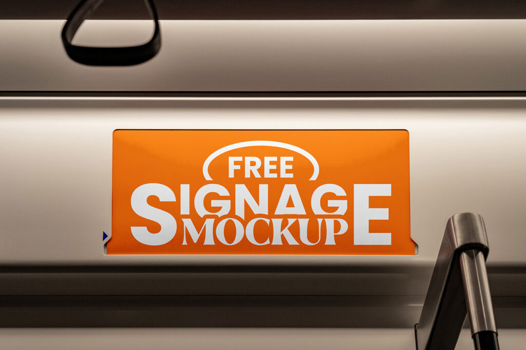 Metro Advert Sign Mockup