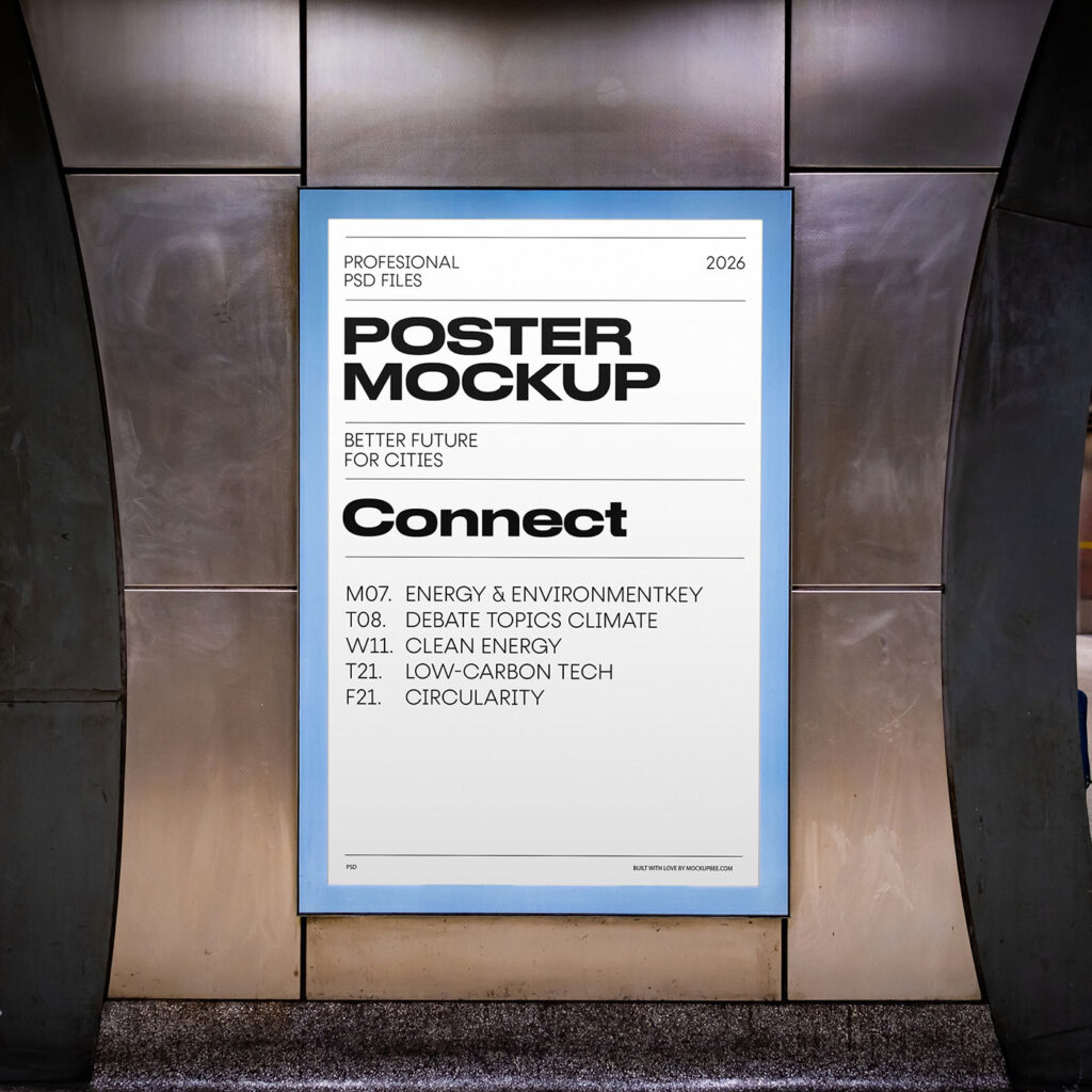 Metro Station Citylight Mockup