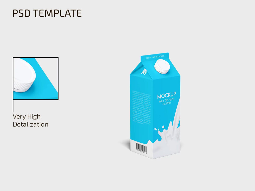 Milk Juice Carton Mockup