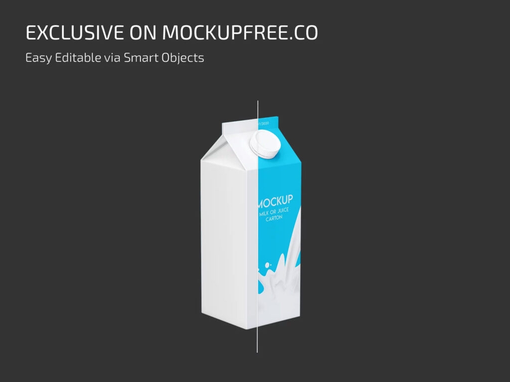 Milk Juice Carton Mockup