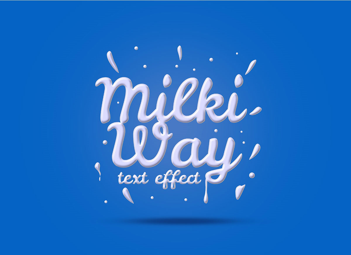 Milk Text Effect FREE PSD