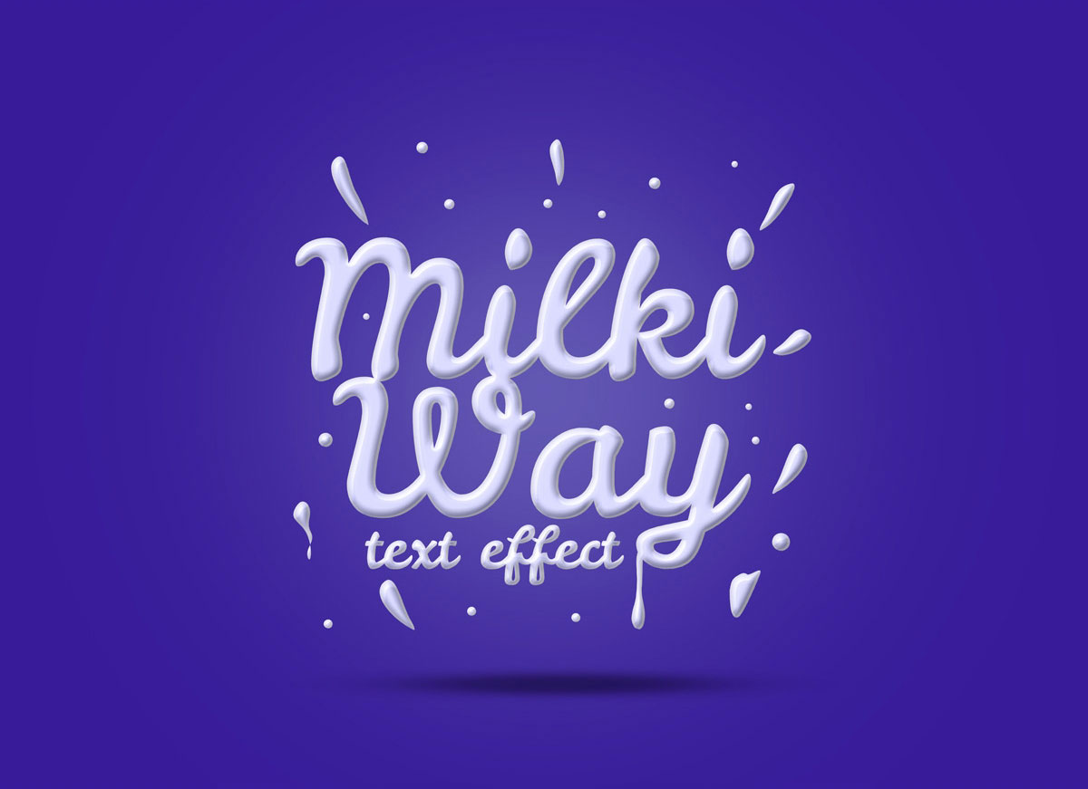 Milk Text Effect FREE PSD