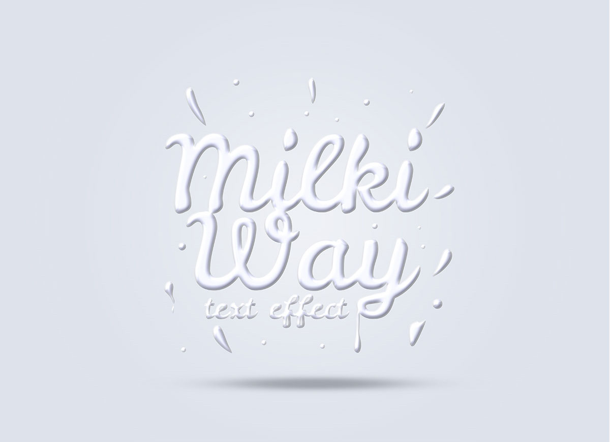 Milk Text Effect FREE PSD