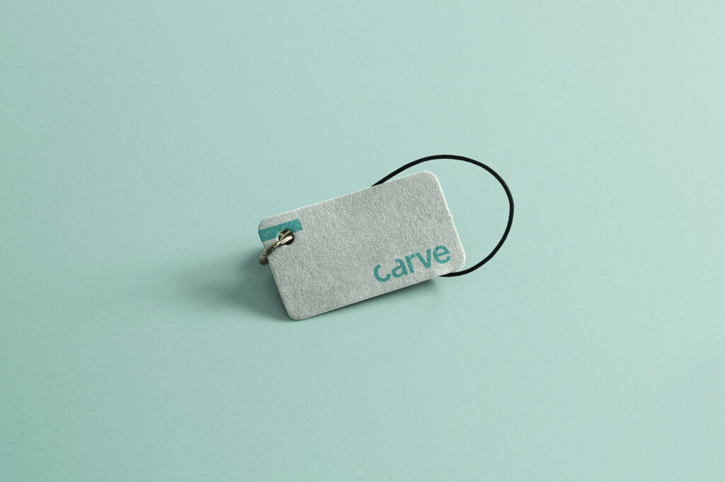 Mini Tag Mockup in Facing Sight