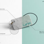 Mini Tag Mockup in Facing Sight