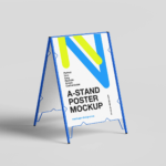 Minimal A Stand Poster Mockup