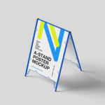 Minimal A Stand Poster Mockup